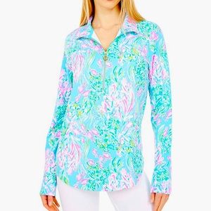 NWT Rare Lilly Pulitzer Popover Amalfi Blue Best Fishes Size M
